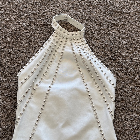 by the way. White Studded Mini Dress - Picture 2 of 4